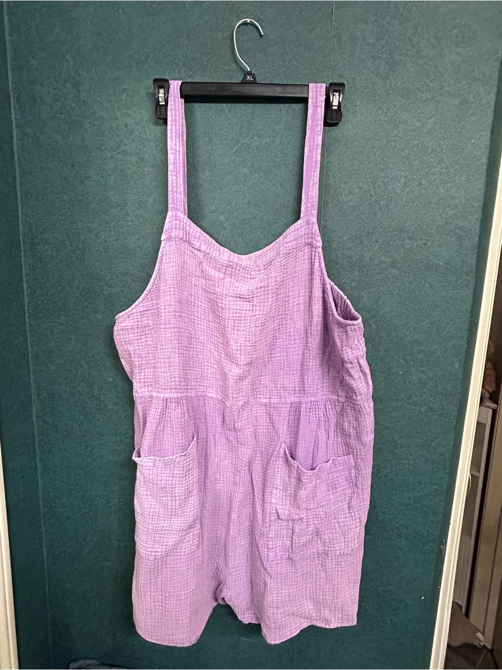 NWT Heyson 2X Lilac Gauze Romper Overalls with Pockets